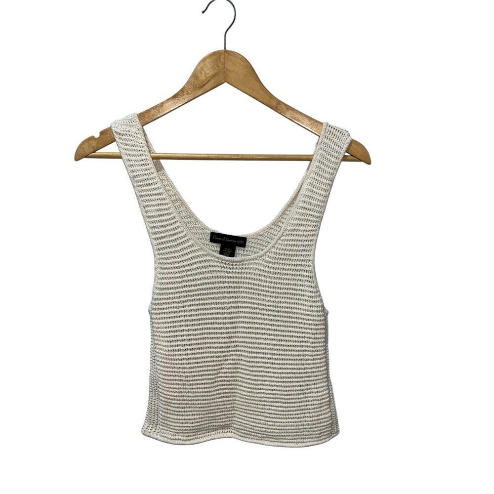 House Of Harlow 1960 Crochet Tank Top Size XS Cream Summer Vacation Wear